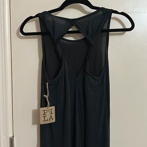 PPLA NWT black sheer maxi dress size S